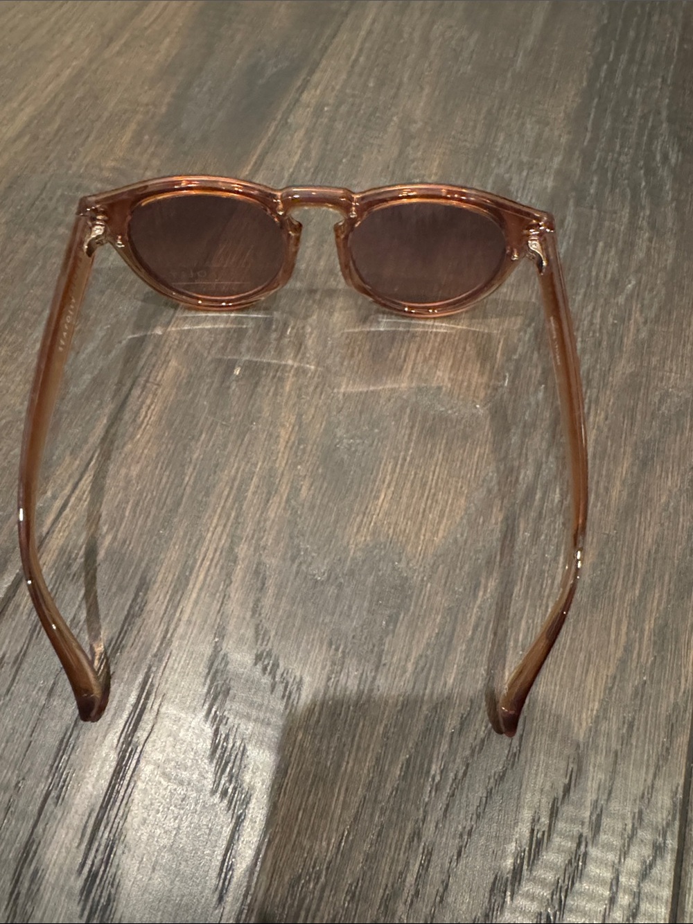 Seafolly Blush Pink Round Sunglasses with Brown Gradient Lenses - Picture 3 of 4
